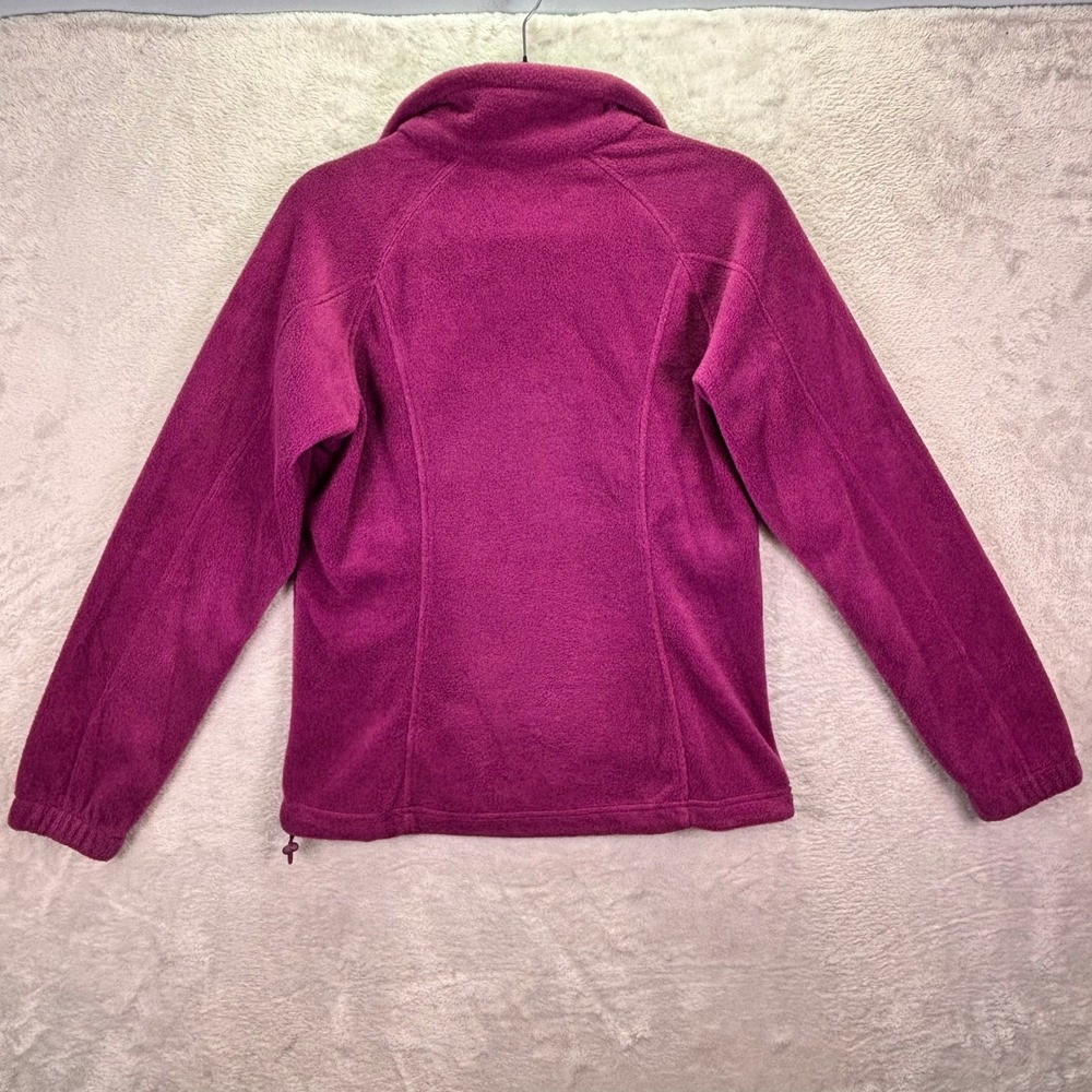 Columbia Womens Fleece Jacket Purple XS Full Zip Benton Springs Mock Neck Soft - Picture 3 of 9